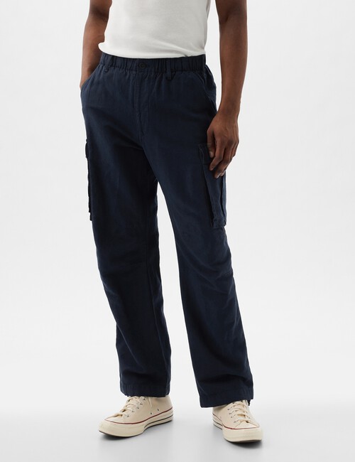 Linen-Cotton Cargo Pants