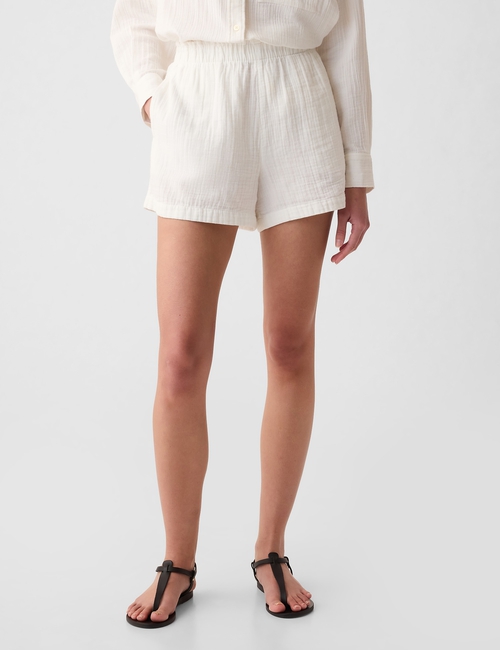 Crinkle Gauze Pull-On Shorts