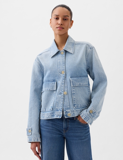 Denim Utility Shirt Jacket