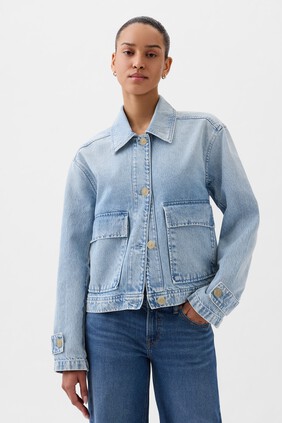 Denim Utility Shirt Jacket