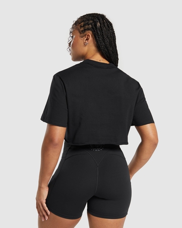 Legacy Legacy Graphic Crop Top Oversized Fit C&S:BLACK:L, BLACK, hi-res