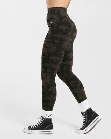 Adapt Camo ADAPT CAMO SEAMLESS LEGGINGS Body Fit Seamless:Brown:S, Brown, hi-res