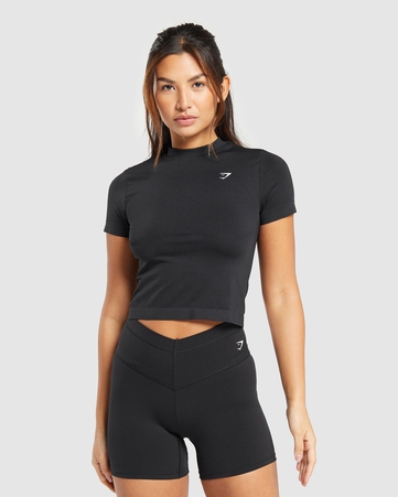 Everyday Seamless Everyday Seamless Tight Fit Tee Body Fit Seamless:BLACK:M, BLACK, hi-res