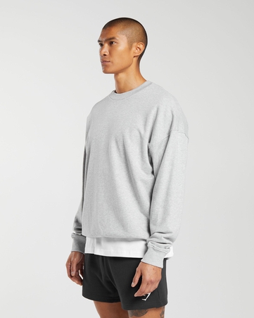 Rest Day Essentials Rest Day Essentials Crew Oversized Fit C&S:GREY:L, GREY, hi-res