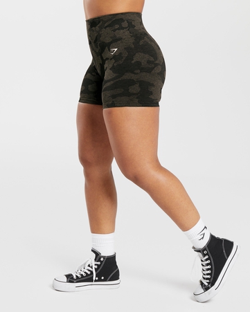 Adapt Camo ADAPT CAMO SEAMLESS SHORTS Body Fit Seamless:Brown:XS, Brown, hi-res